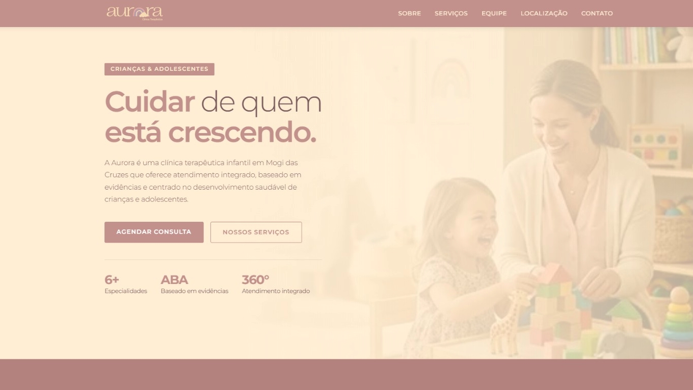 LANDING PAGE PARA CLÍNICA TERAPÊUTICA INFANTIL